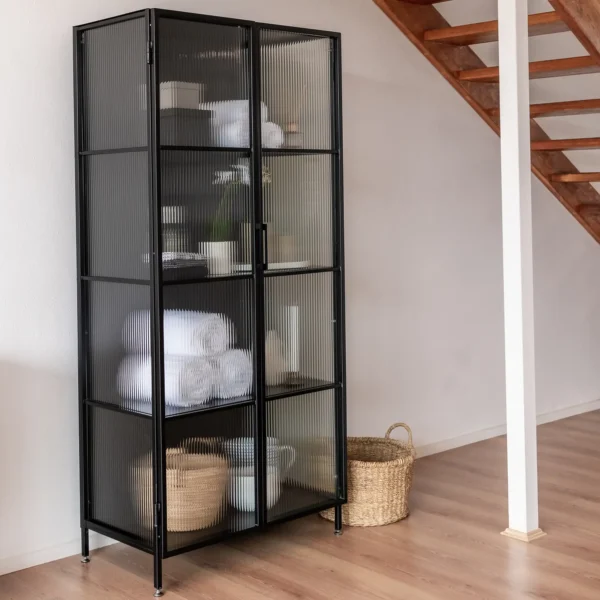 STUDIO DELTA - Reeded Glass Display Cabinet