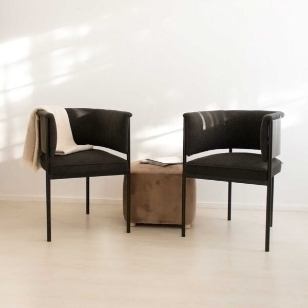 STUDIO DELTA - UPHOLSTERED STEEL ROUNDED CHAIRS