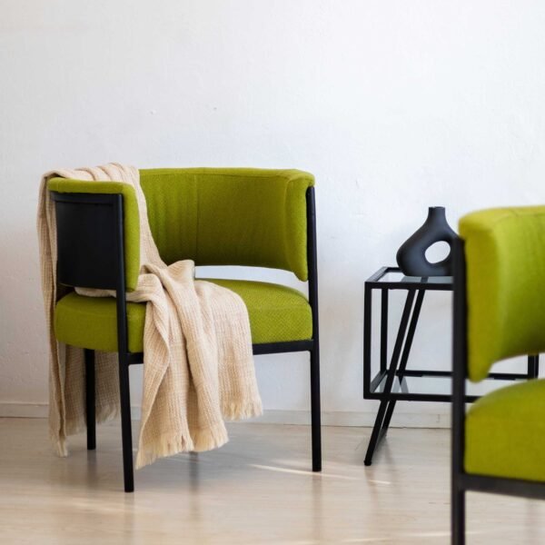 STUDIO DELTA - UPHOLSTERED STEEL ROUNDED CHAIRS
